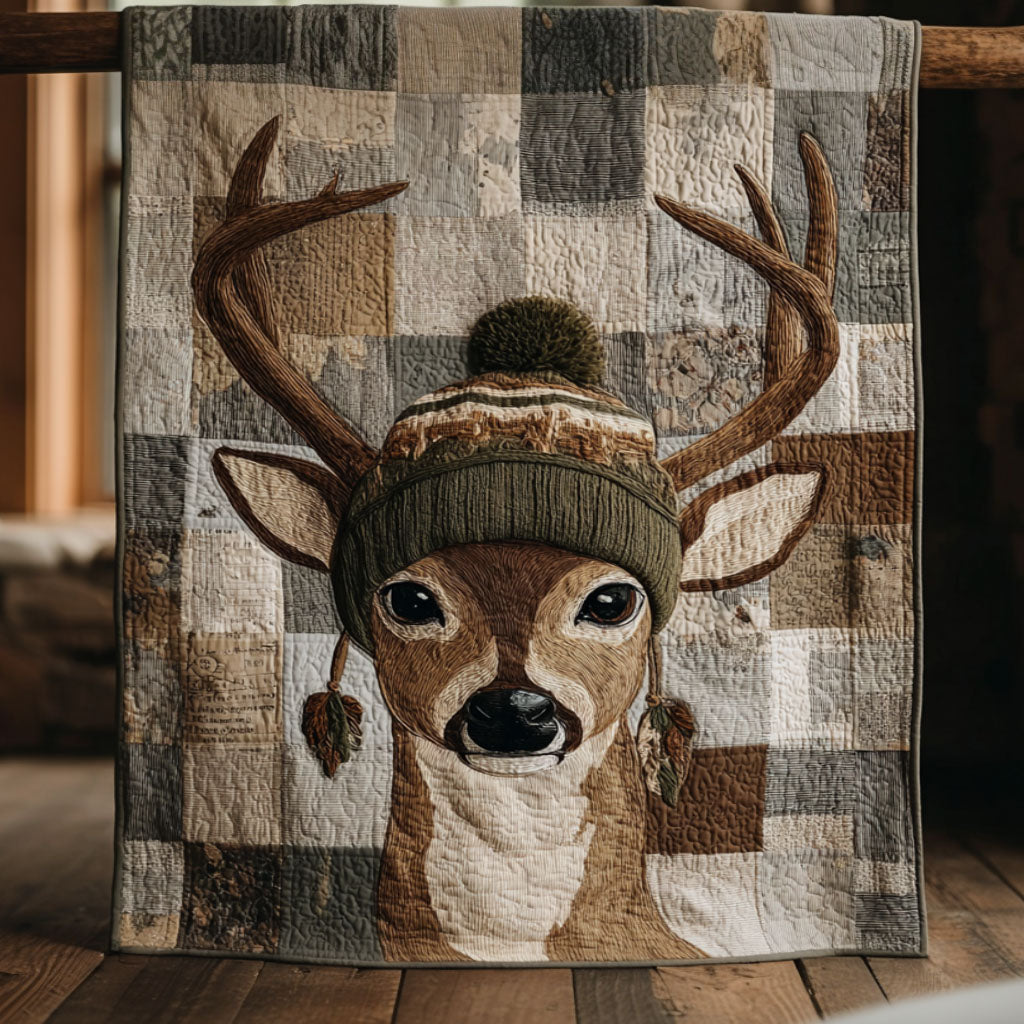 Antler Patch Quilted Blanket - Baby (30" x 40") - Pack 1