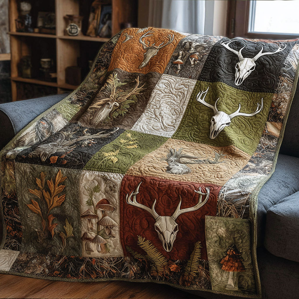 Antler Woods Lodge Quilted Blanket - Baby (30" x 40") - Pack 1