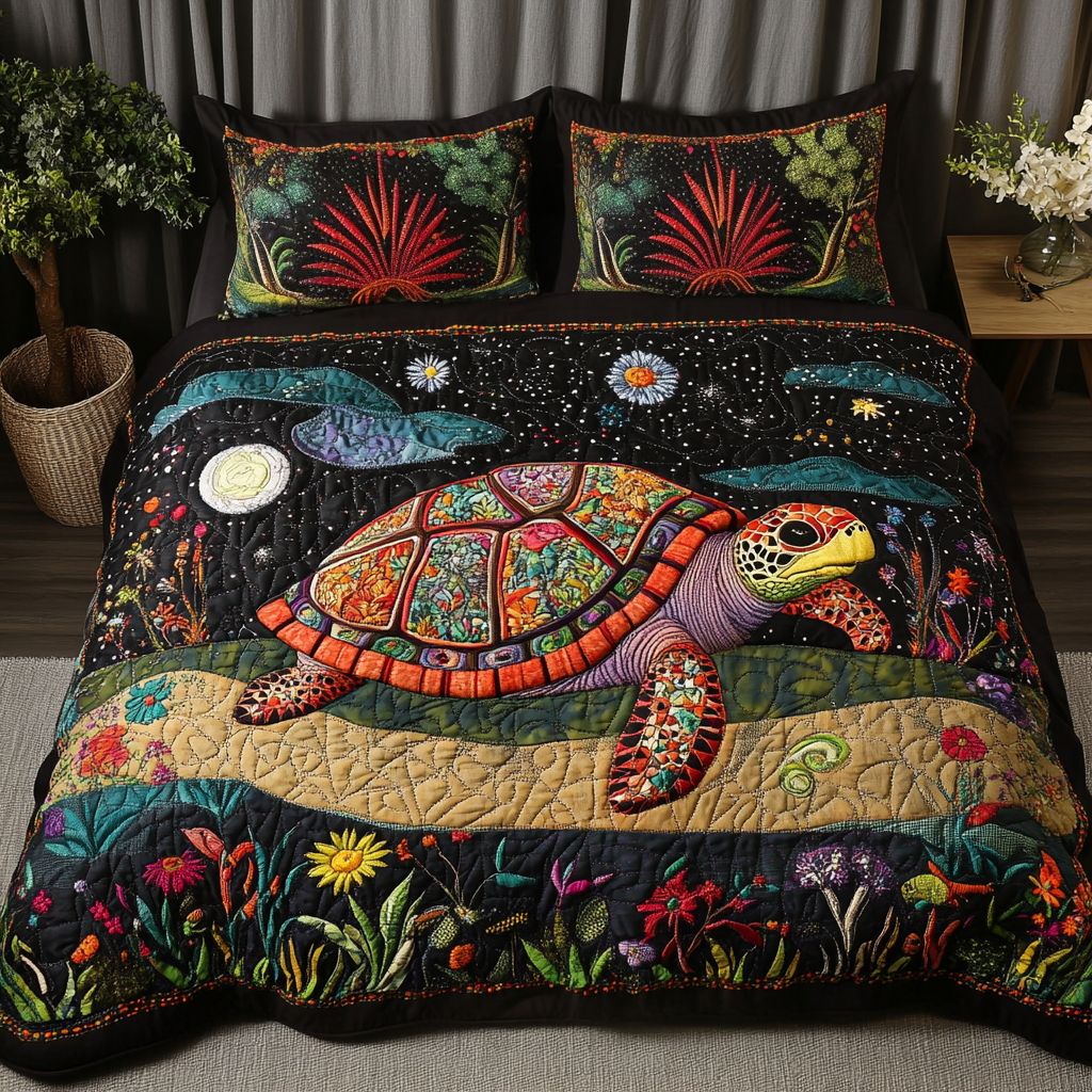 Aqua Serenity 3-Piece Quilted Bedding Set - Single (59" x 70")