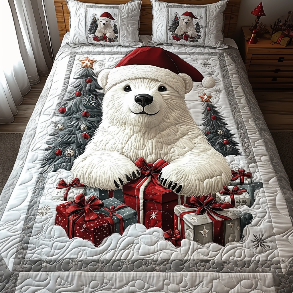 Arctic Cheer Quilted Bedding Set - Single (59" x 70")