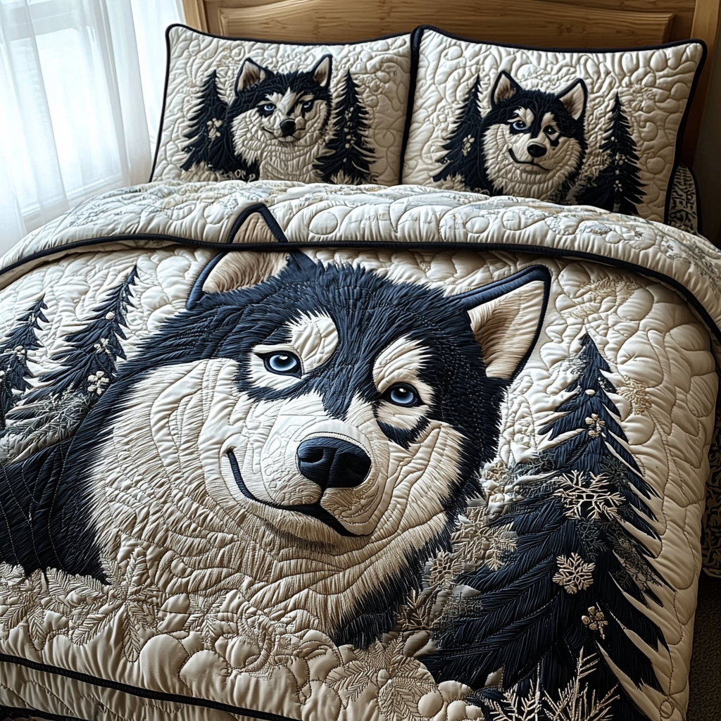 Arctic Spirit 3-Piece Quilted Bedding Set - Single (59" x 70")