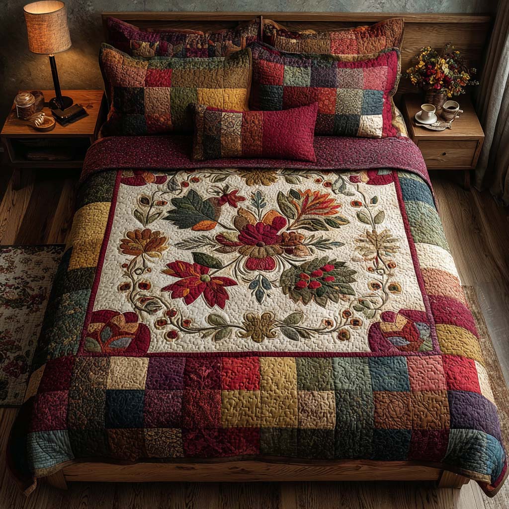 Artisan Meadow 3-Piece Quilted Bedding Set - Single (59" x 70")