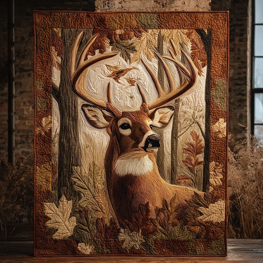 Autumn Antlers Quilted Blanket - Baby (30" x 40") - Pack 1
