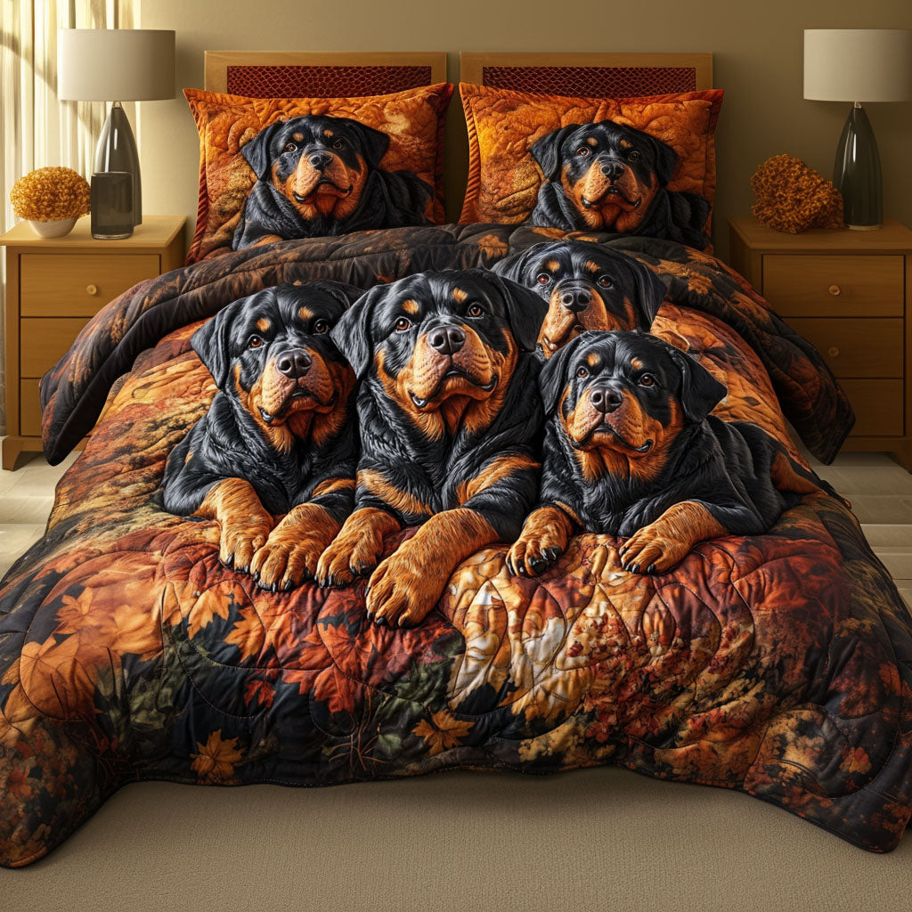 Autumn Bond 3-Piece Quilted Bedding Set - Single (59" x 70")