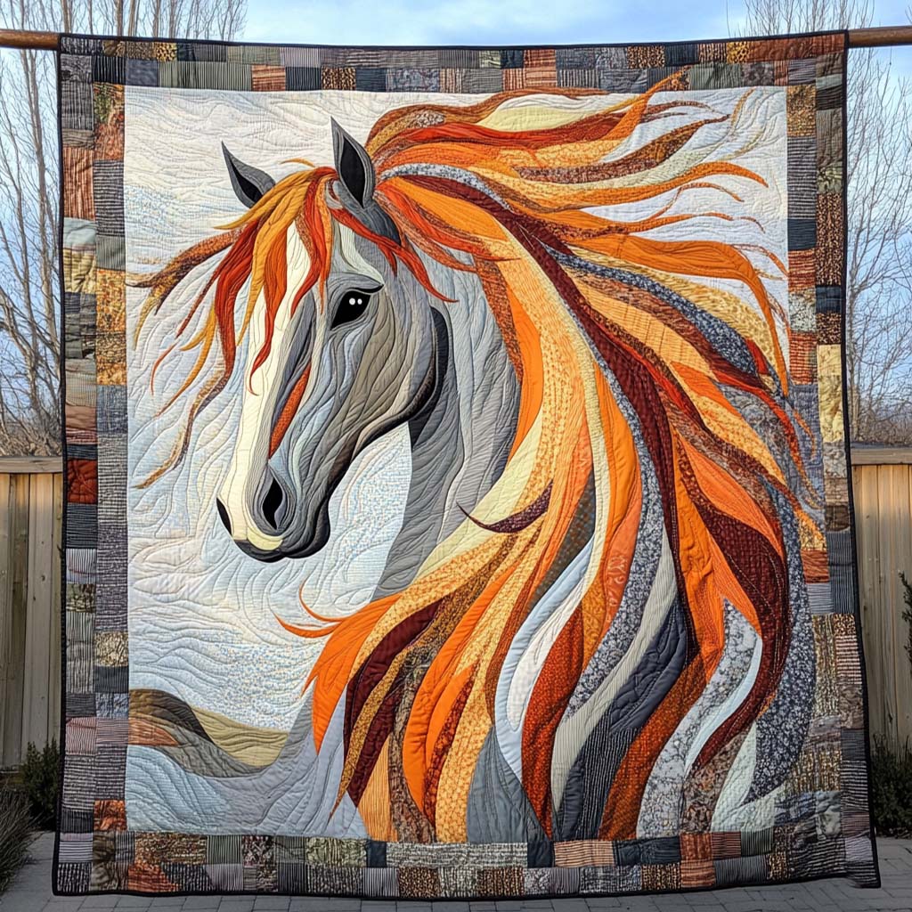 Autumn Breeze Quilted Blanket - Throw (55" x 60")