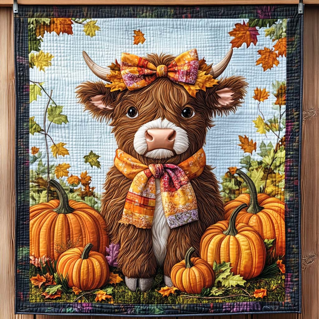 Autumn Charm Quilted Blanket - Throw (55" x 60")