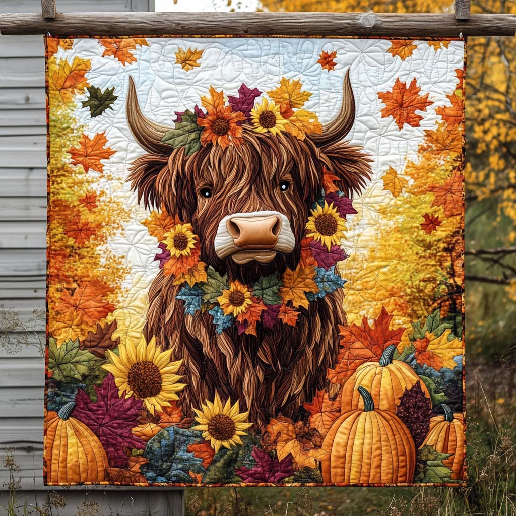 Autumn Guardian Quilted Blanket - Throw (55" x 60")