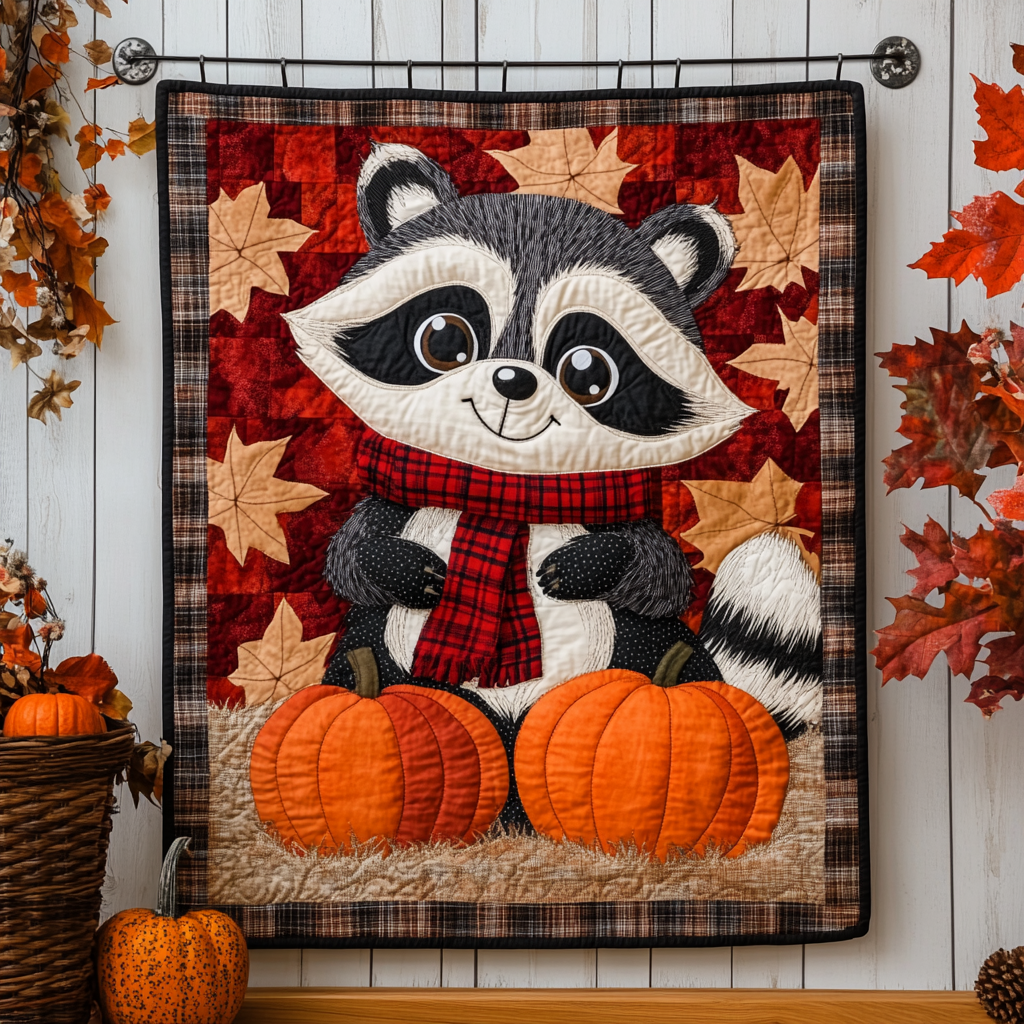 Autumn Mischief Quilted Blanket - Throw (55" x 60")