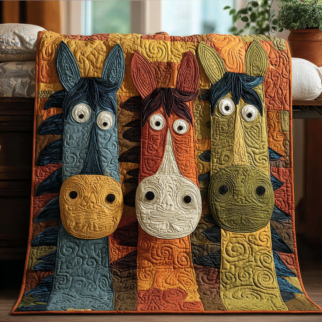 Autumn Mustang Quilted Blanket - Baby (30" x 40") - Pack 1