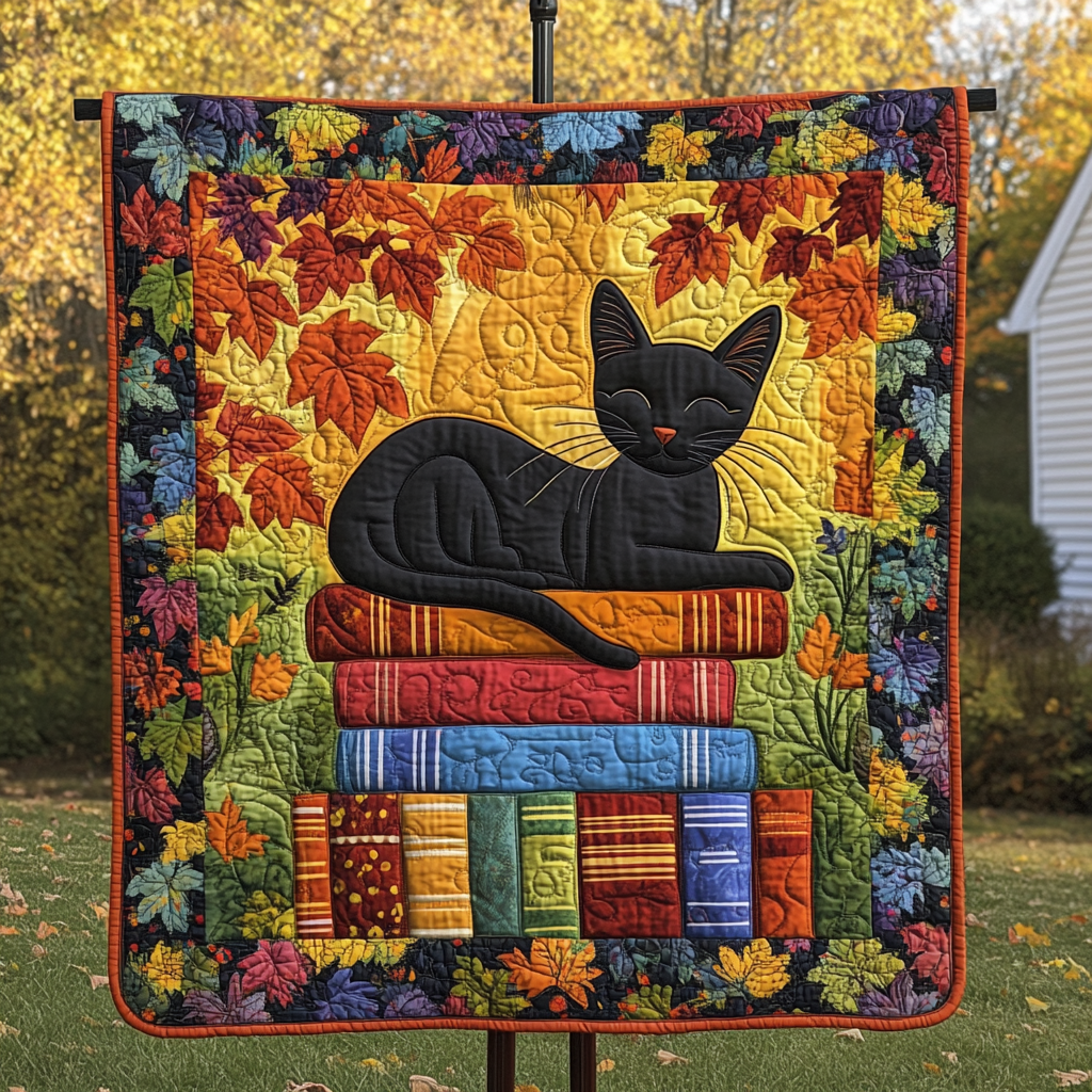 Autumn Paws Quilted Blanket - Throw (55" x 60")