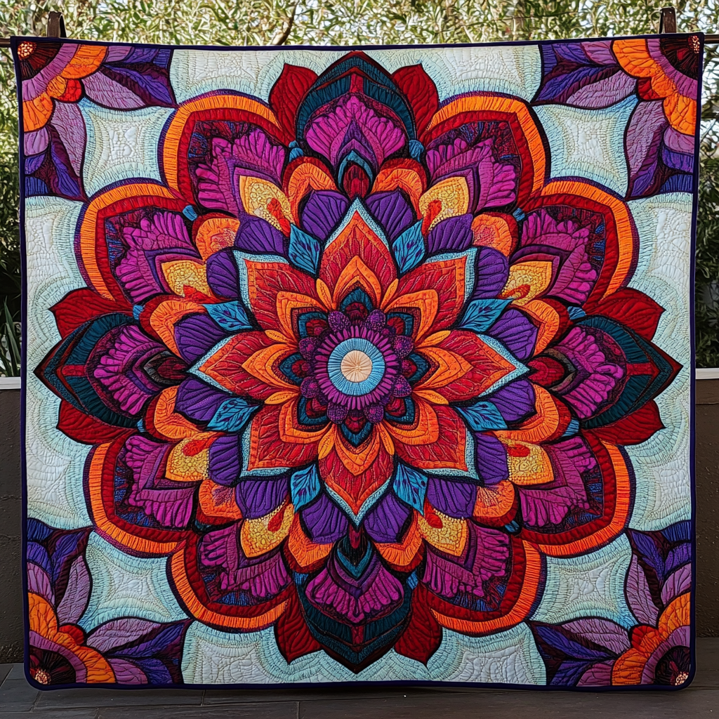 Autumn Radiance Quilted Blanket - Throw (55" x 60")