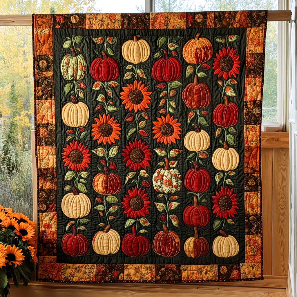 Autumn Splendor Quilted Blanket - Throw (55" x 60")