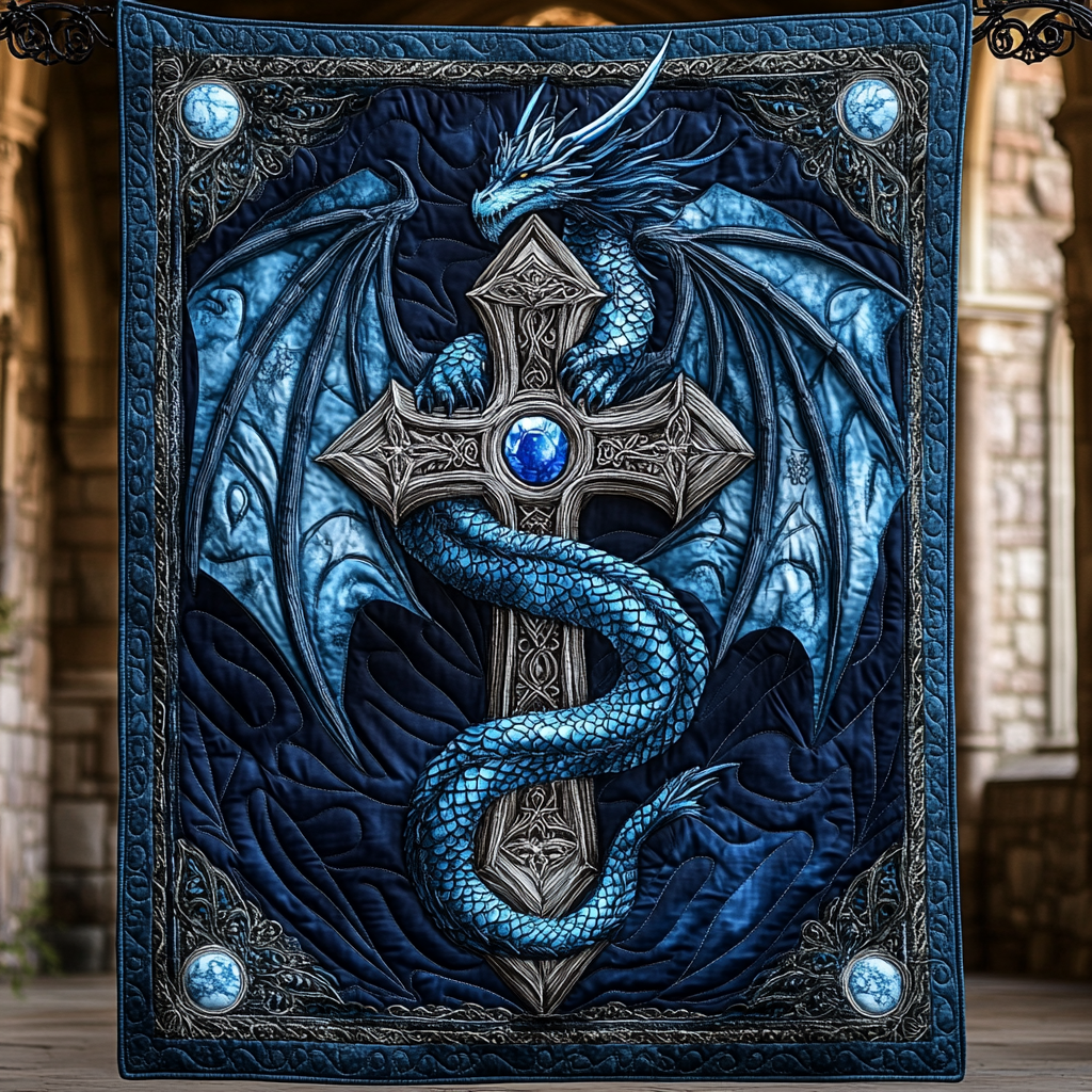 Throw (55'' x 60'') /Azure Guardian Quilted Blanket