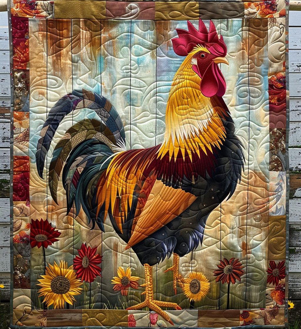 Backyard Banter Quilted Blanket - Throw (55" x 60")