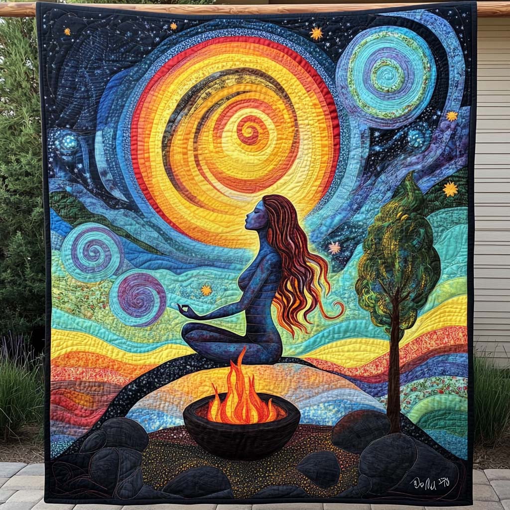Balance Flow Quilted Blanket - Throw (55" x 60")