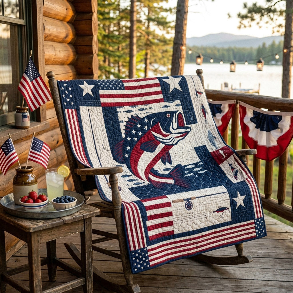 Banner Fishing Quilted Blanket - Baby (30" x 40") - Pack 1