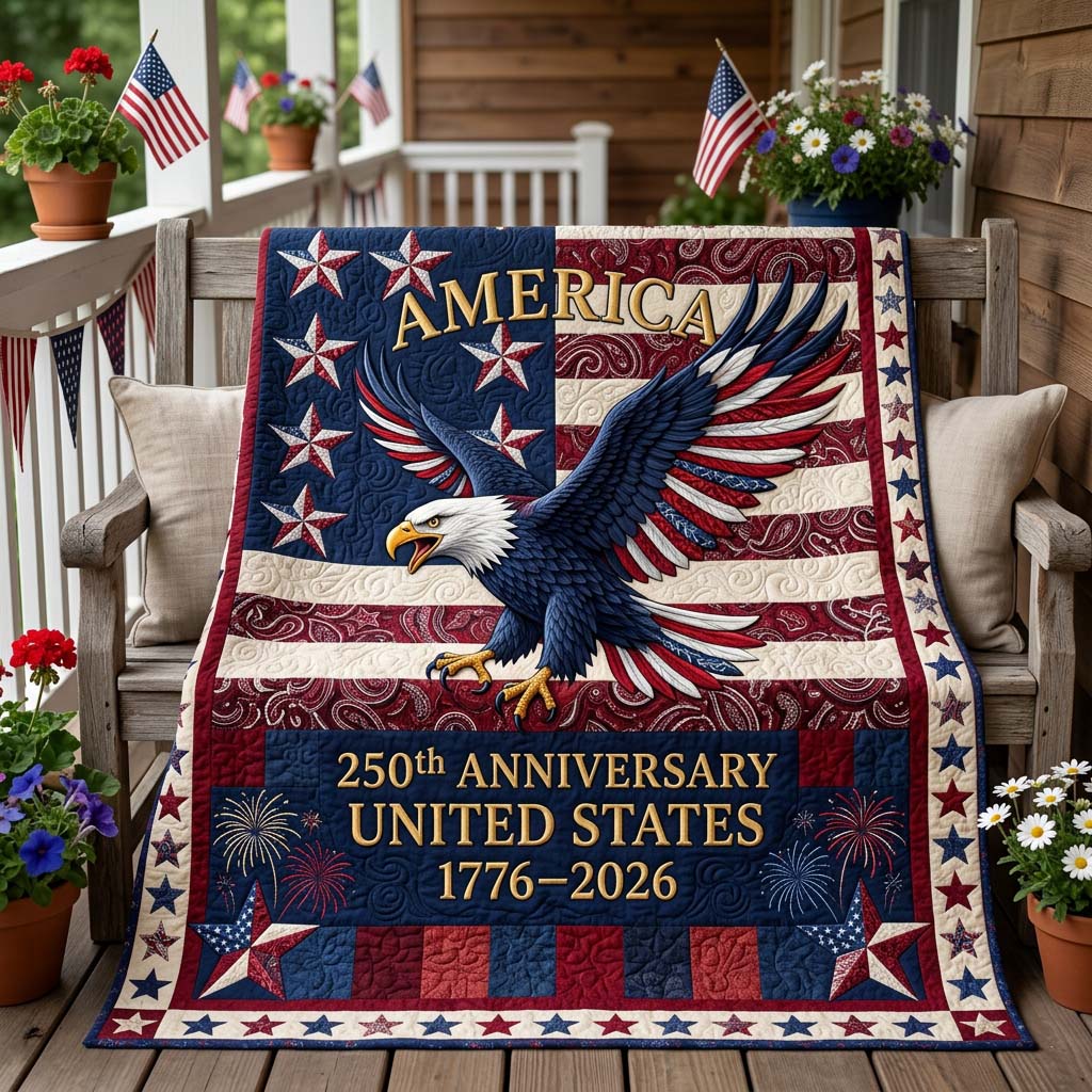 Banner Of Freedom Quilted Blanket - Baby (30" x 40") - Pack 1