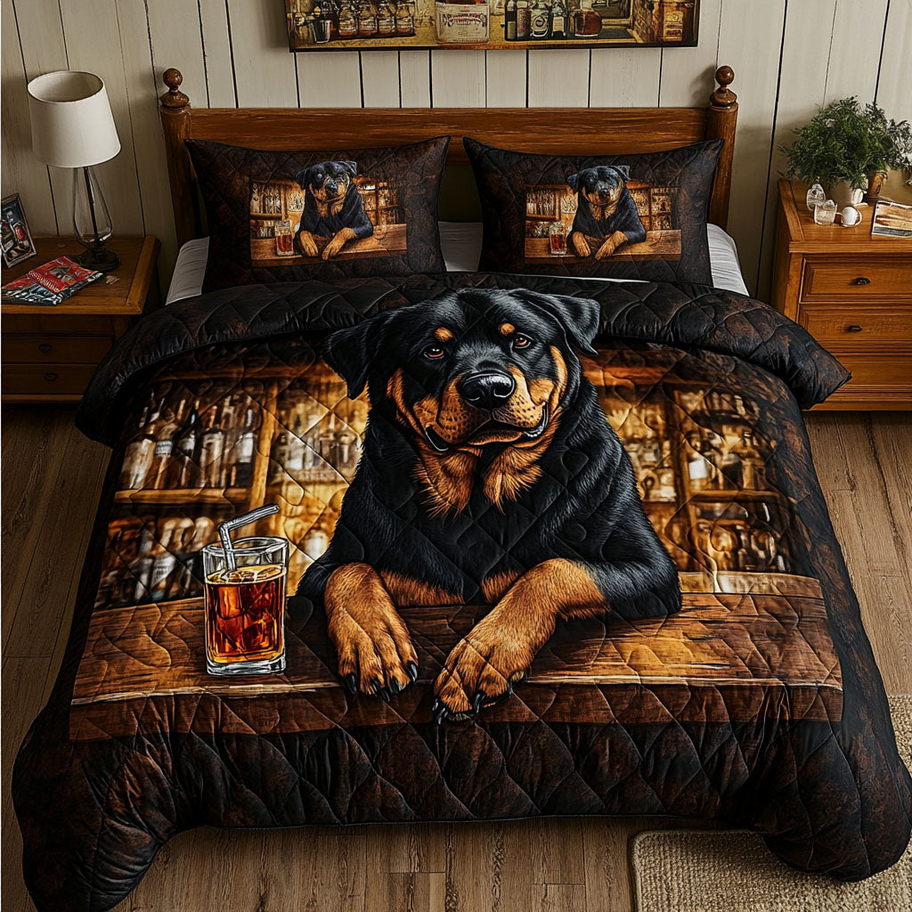 Bar Buddy 3-Piece Quilted Bedding Set - Single (59" x 70")