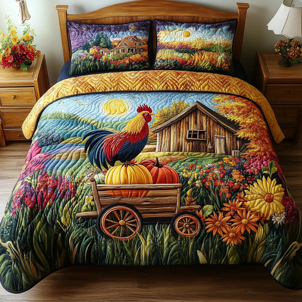 Barn Beauty 3-Piece Quilted Bedding Set - Single (59" x 70")