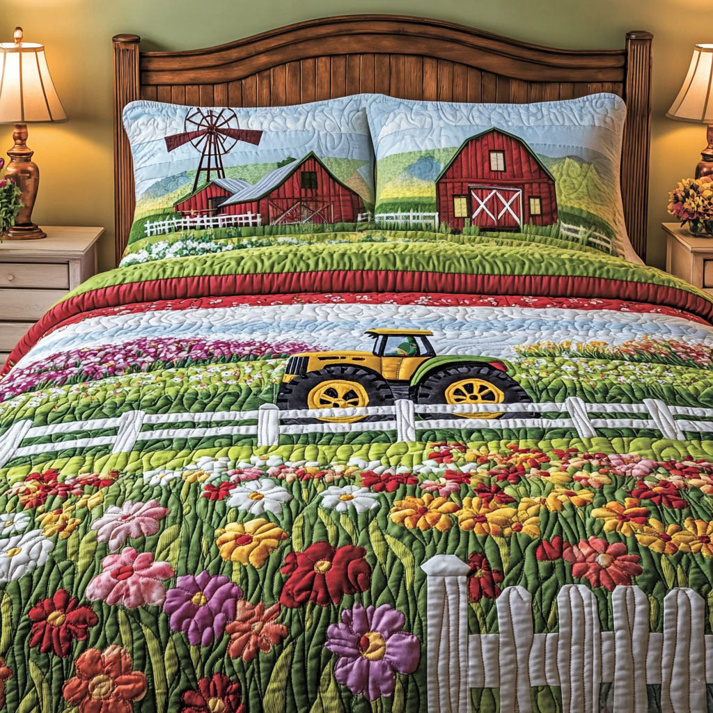 Barn and Bloom 3-Piece Quilted Bedding Set - Single (59" x 70")