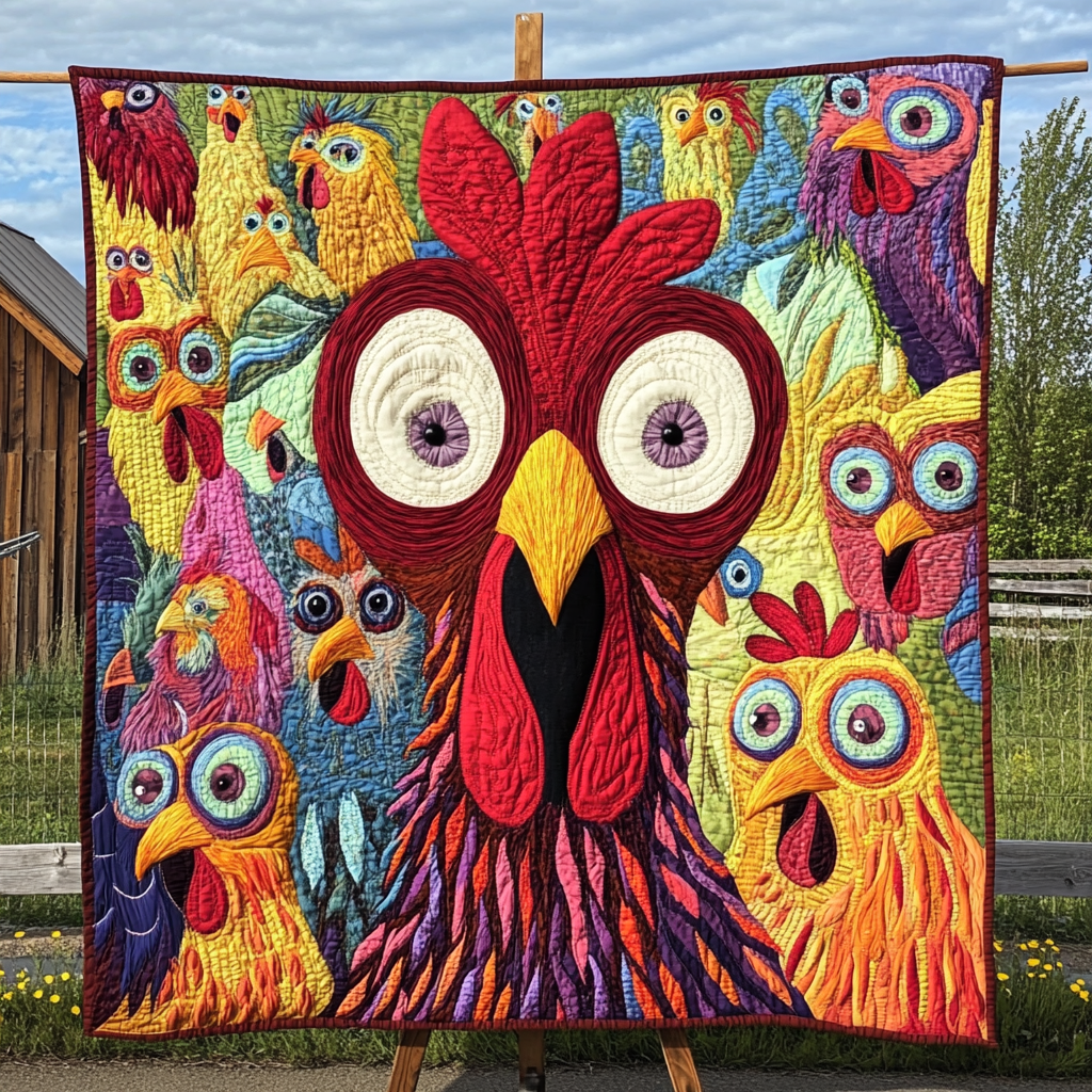Barnyard Beauties Quilted Blanket - Throw (55" x 60")