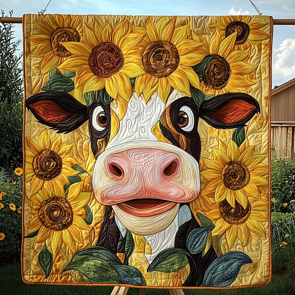 Barnyard Bliss Quilted Blanket - Throw (55" x 60")