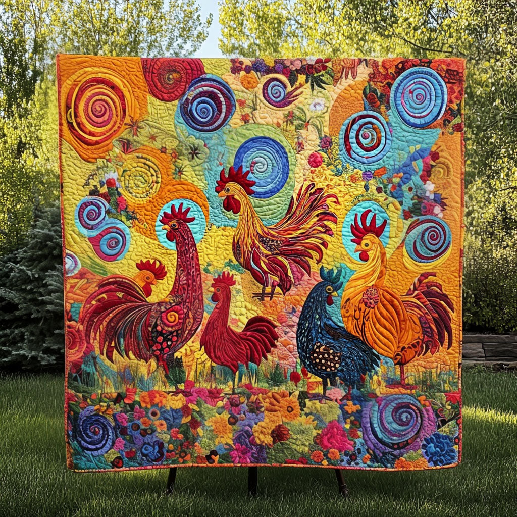 Barnyard Sunshine Quilted Blanket - Throw (55" x 60")