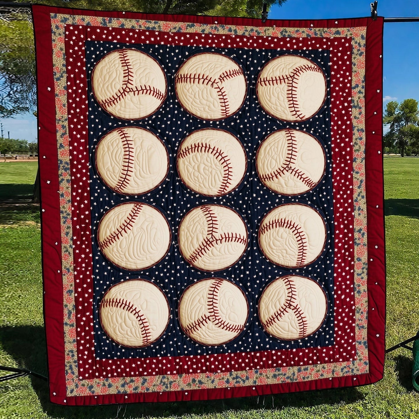 Baseball Fever Quilted Blanket - Throw (55" x 60")