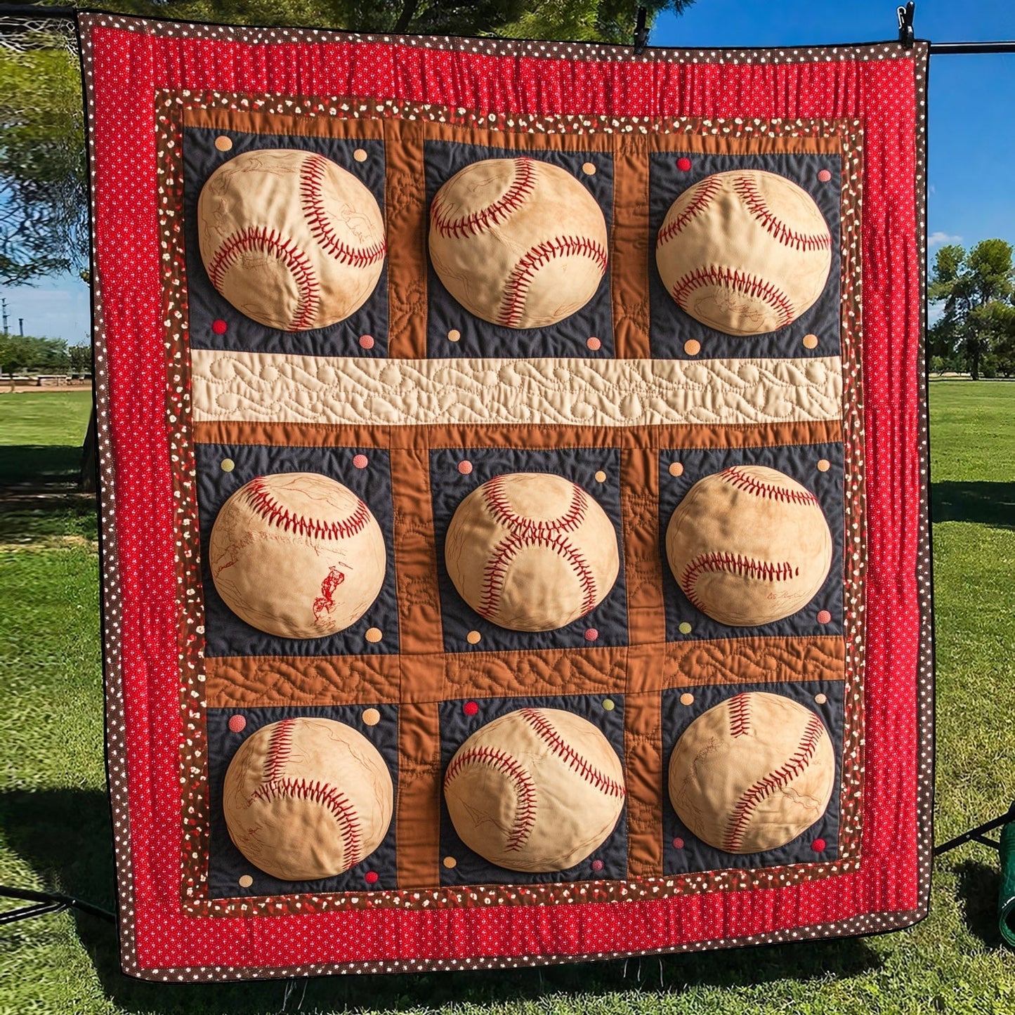Bases Loaded Quilted Blanket - Throw (55" x 60")
