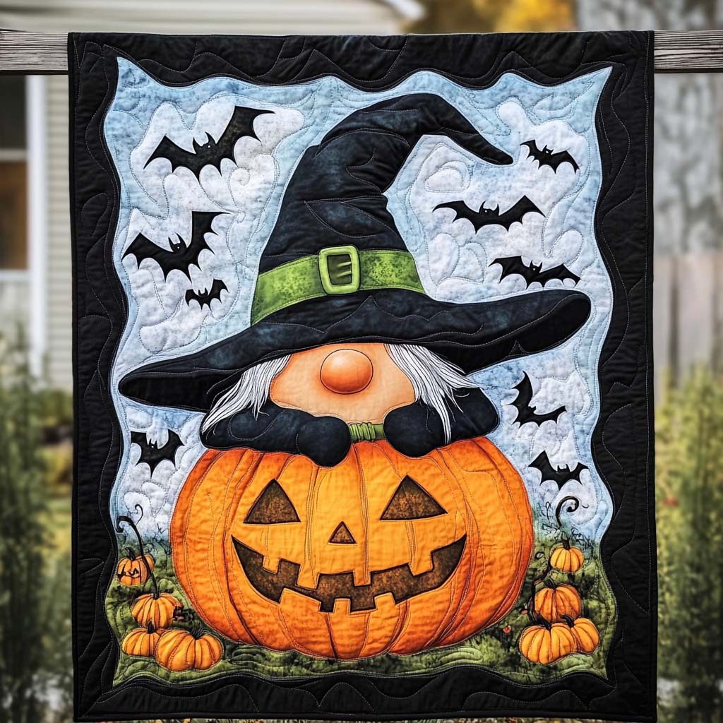 Bat Frenzy Quilted Blanket - Throw (55" x 60")