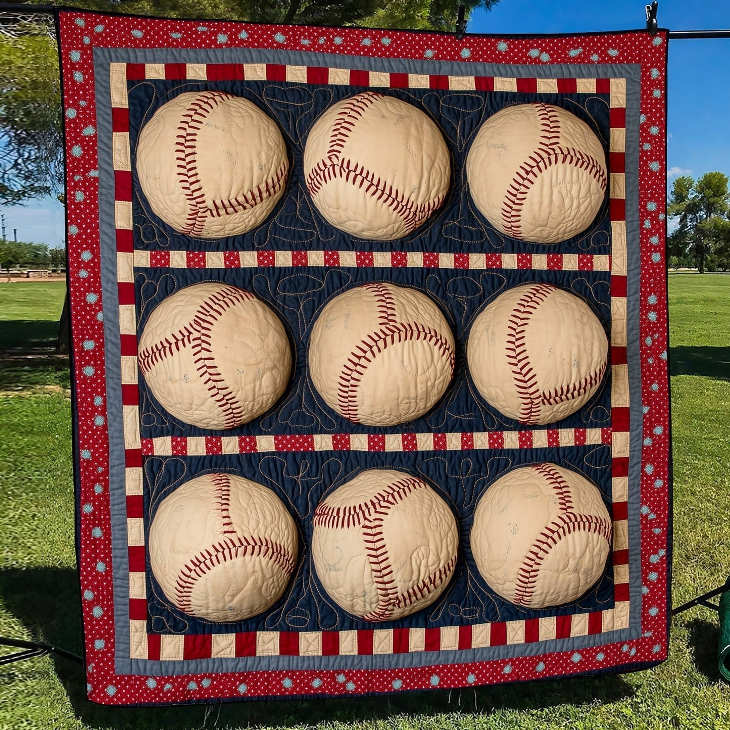 Batter Box Quilted Blanket - Throw (55" x 60")