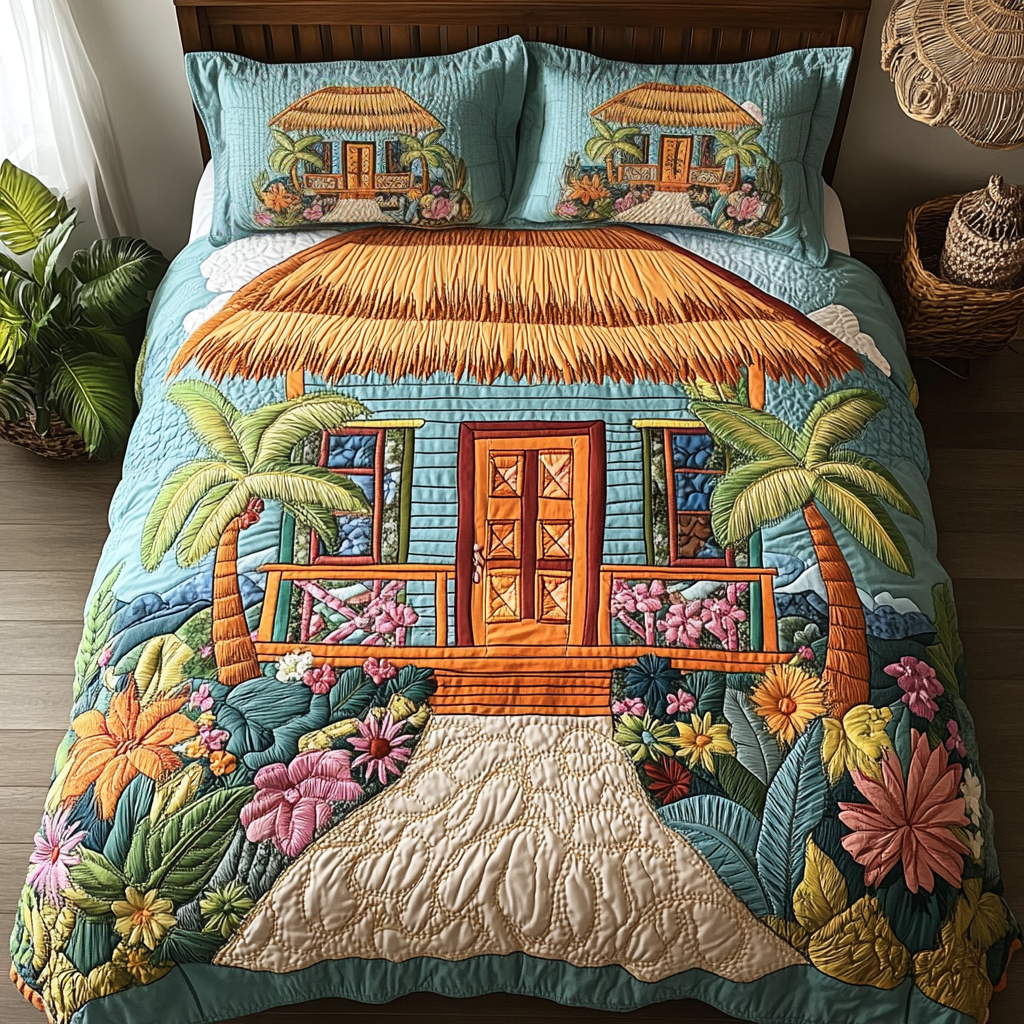Beachfront Escape 3-Piece Quilted Bedding Set - Single (59" x 70")
