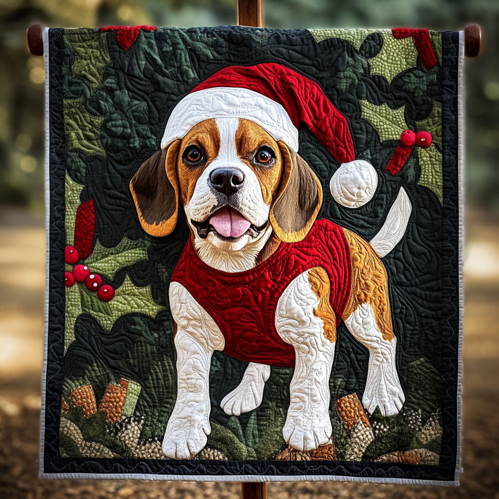 Beagle Festive Magic Quilted Blanket - Throw (55" x 60")