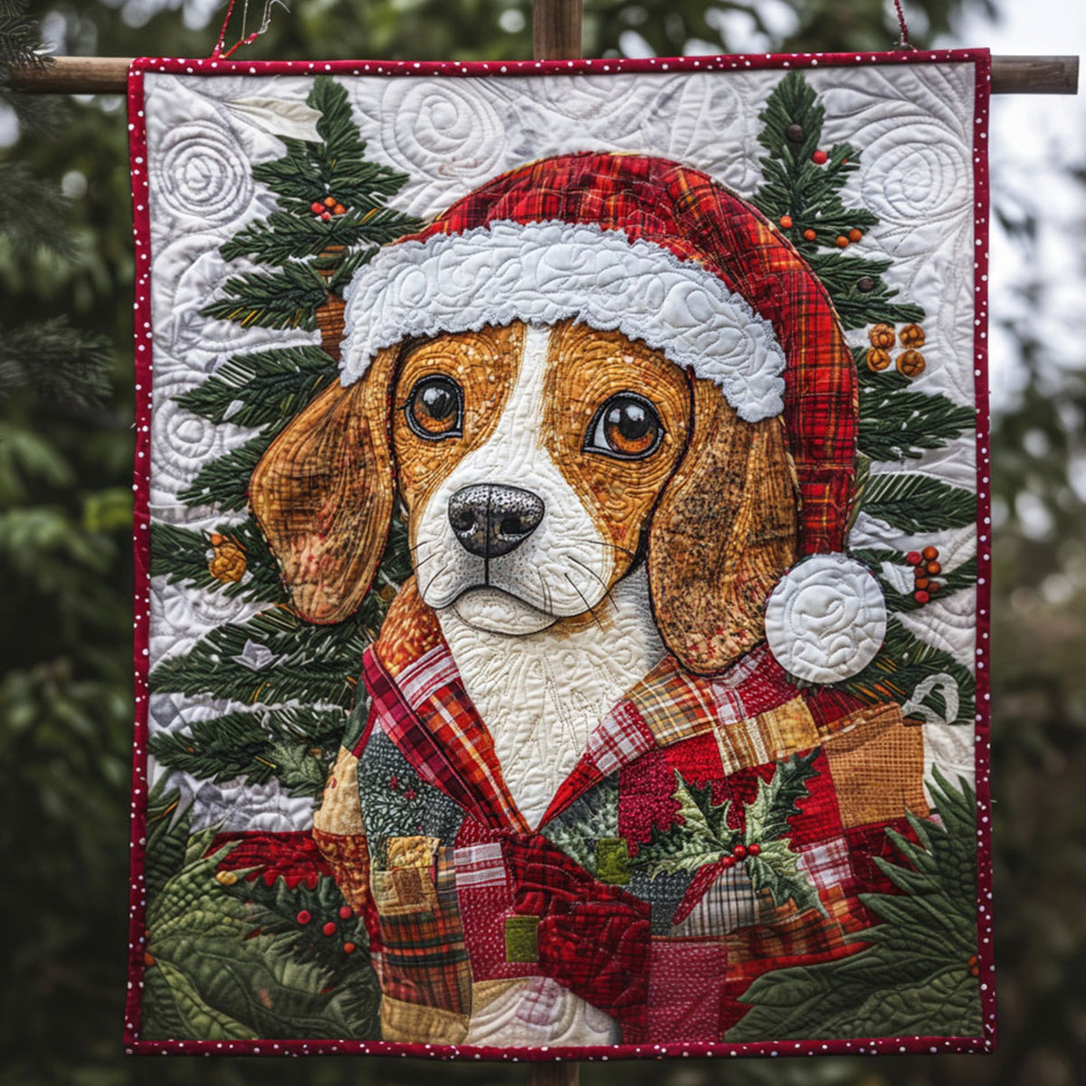 Beagle Nature Charm Quilted Blanket - Throw (55" x 60")