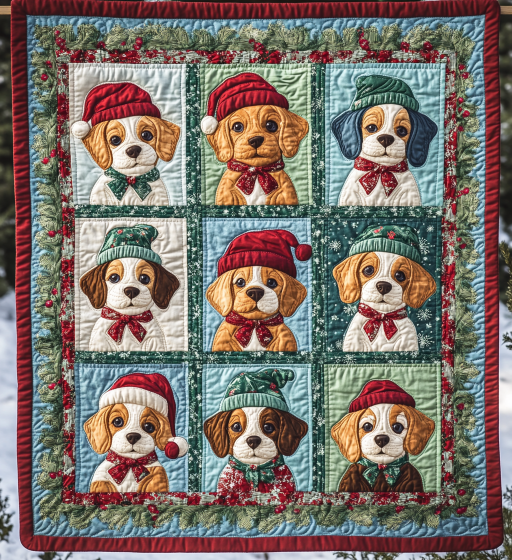 Beagle Noel Night Quilted Blanket - Throw (55" x 60")