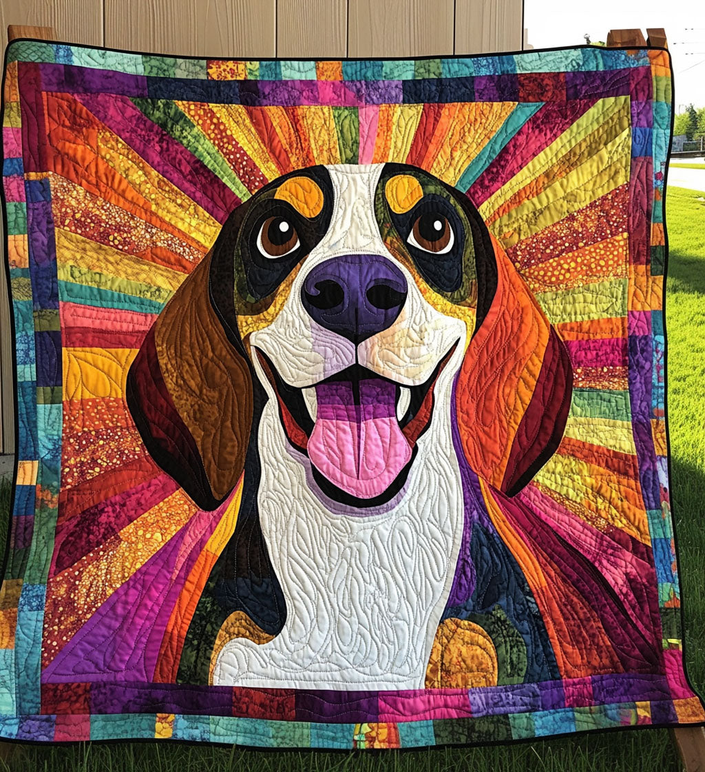 Beagle Scenes Quilted Blanket - Throw (55" x 60")