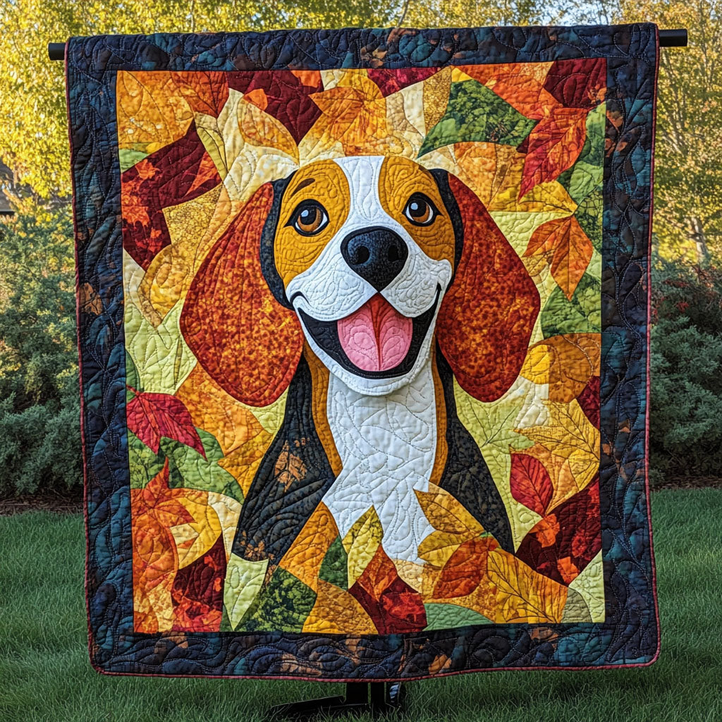 Beagle Seasonal Splendor Quilted Blanket - Throw (55" x 60")