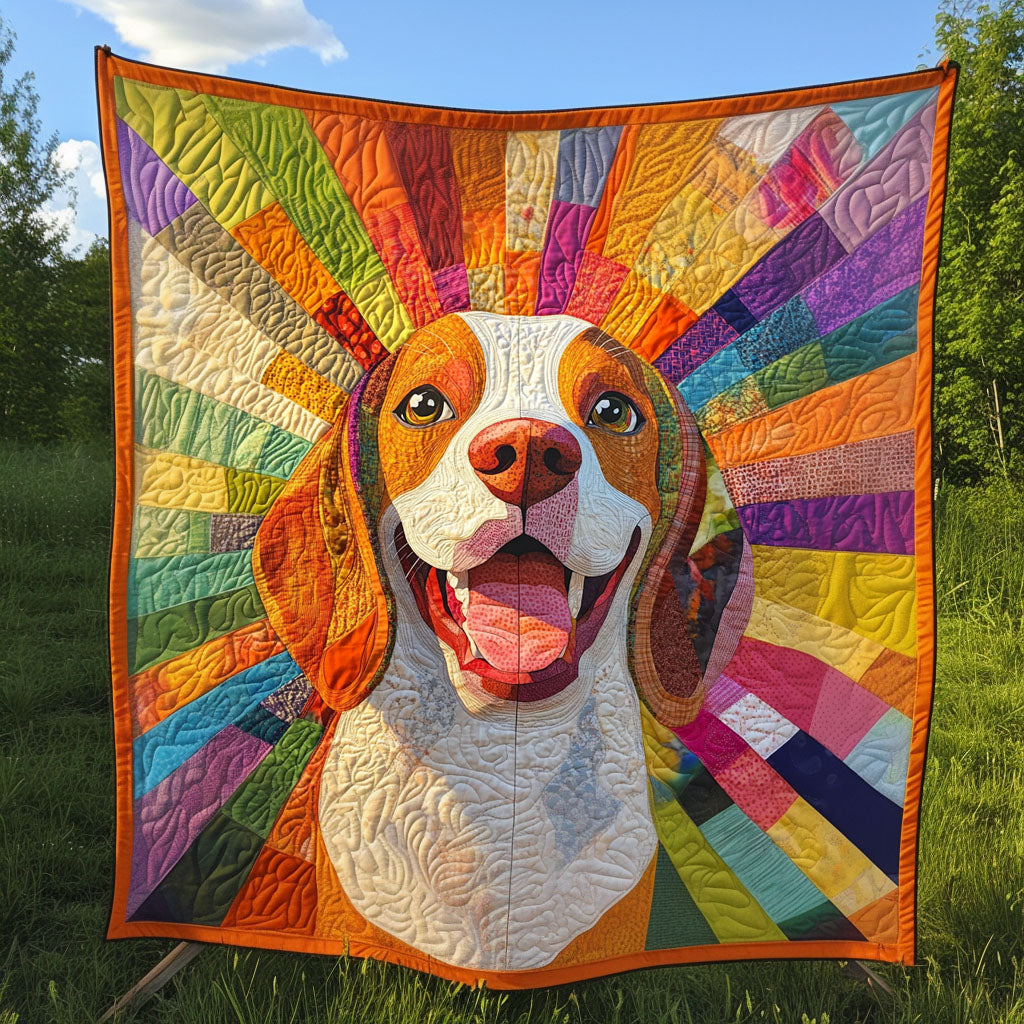 Beagle Sunburst Wonderland Quilted Blanket - Throw (55" x 60")