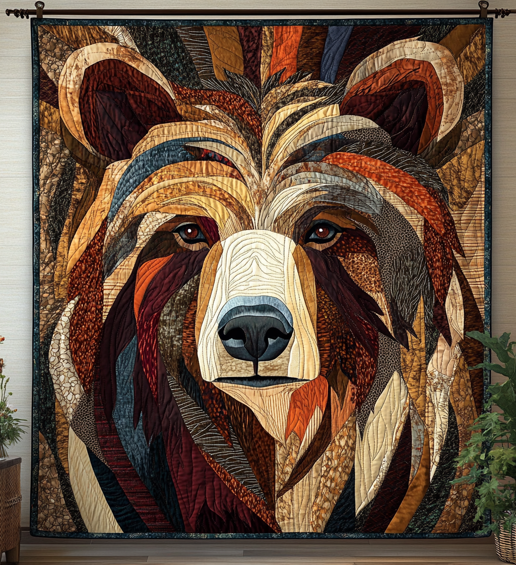 Bear Proud Quilted Blanket - Throw (55" x 60")