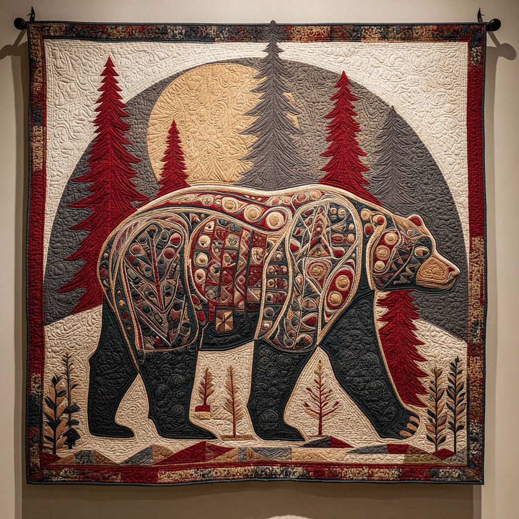 Bear Symbol Quilted Blanket - Baby (30" x 40") - Pack 1
