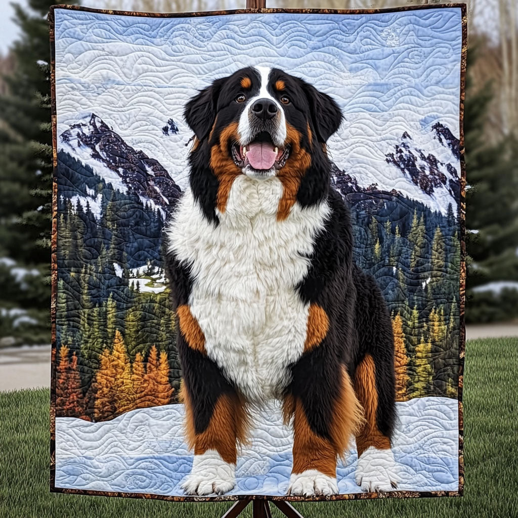 Bernese Majesty Quilted Blanket - Throw (55" x 60")
