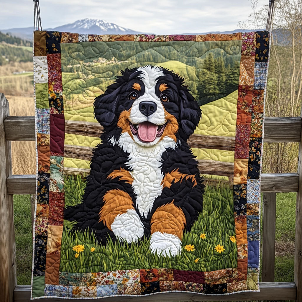 Bernese Tranquility Quilted Blanket - Throw (55" x 60")