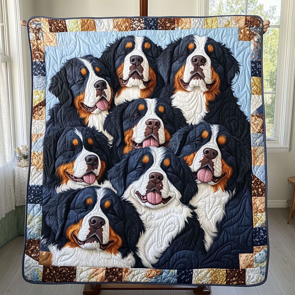 Bernese Valley Quilted Blanket - Throw (55" x 60")