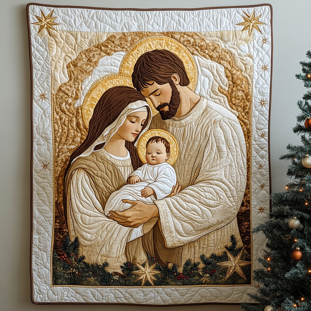 Bethlehem Blessing Quilted Blanket - Throw (55" x 60")