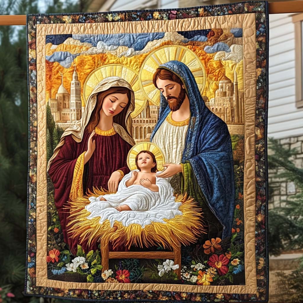 Bethlehem Dawn Quilted Blanket - Throw (55" x 60")