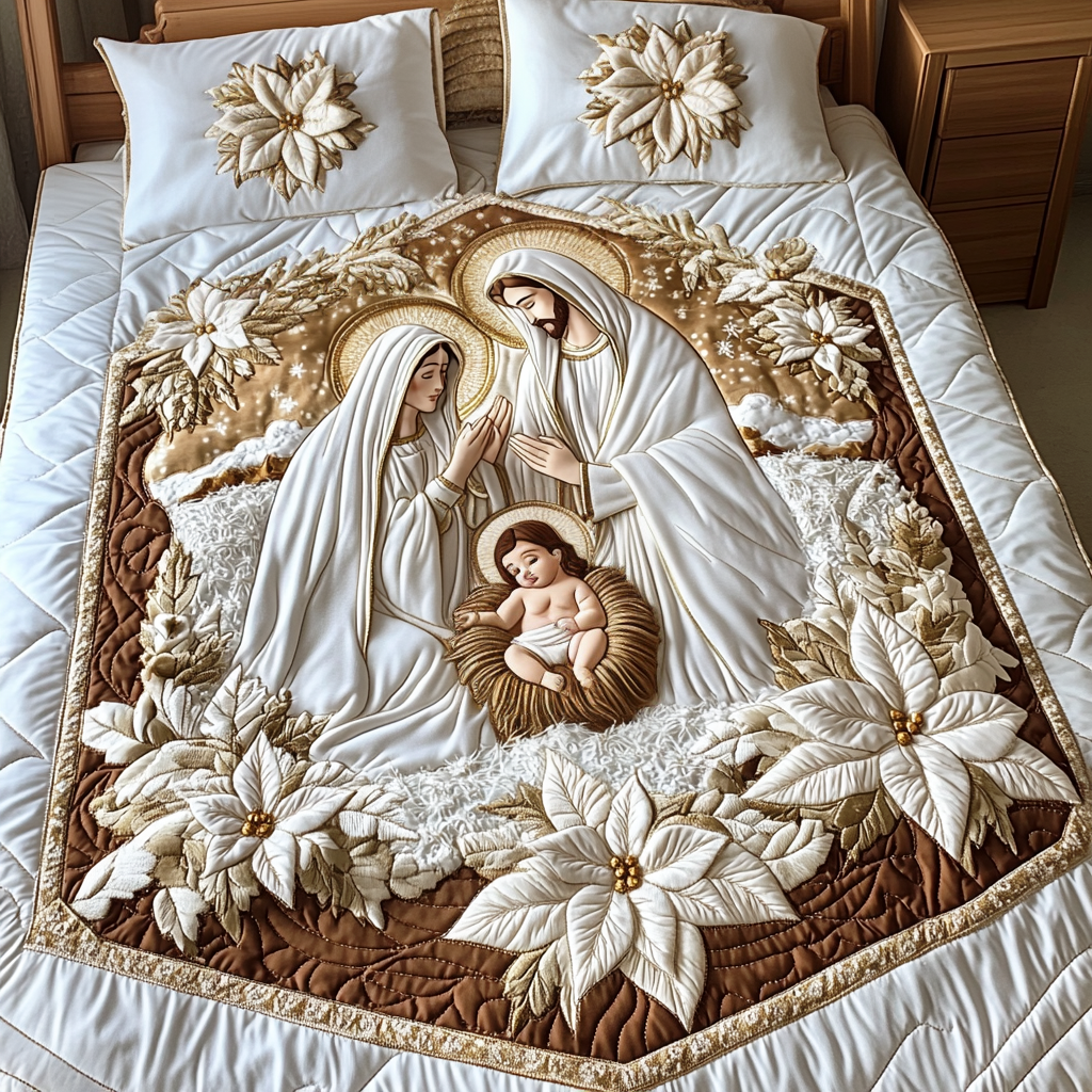 Bethlehem Dreams Quilted Bedding Set - Single (59" x 70")