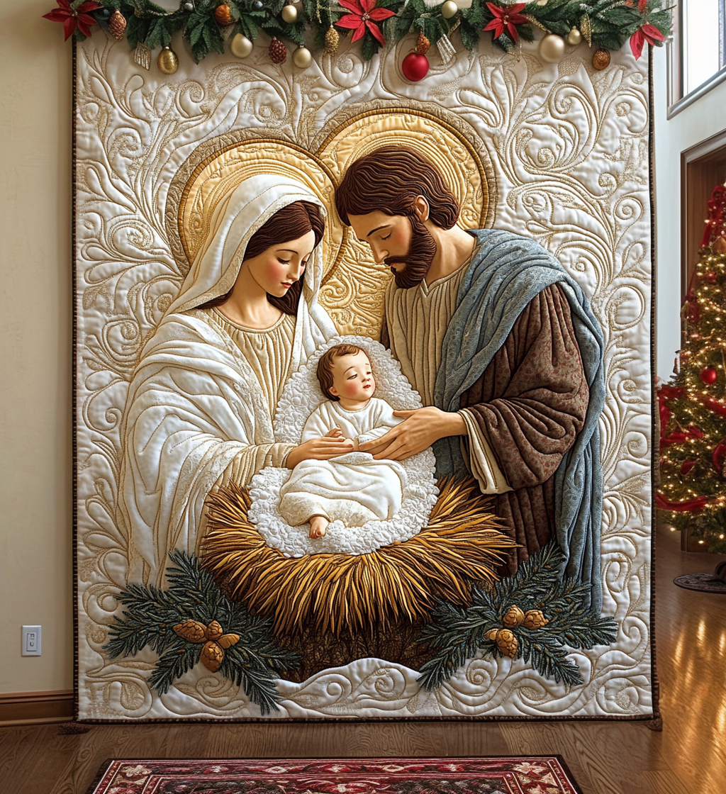 Bethlehem Starlight Quilted Blanket - Throw (55" x 60")