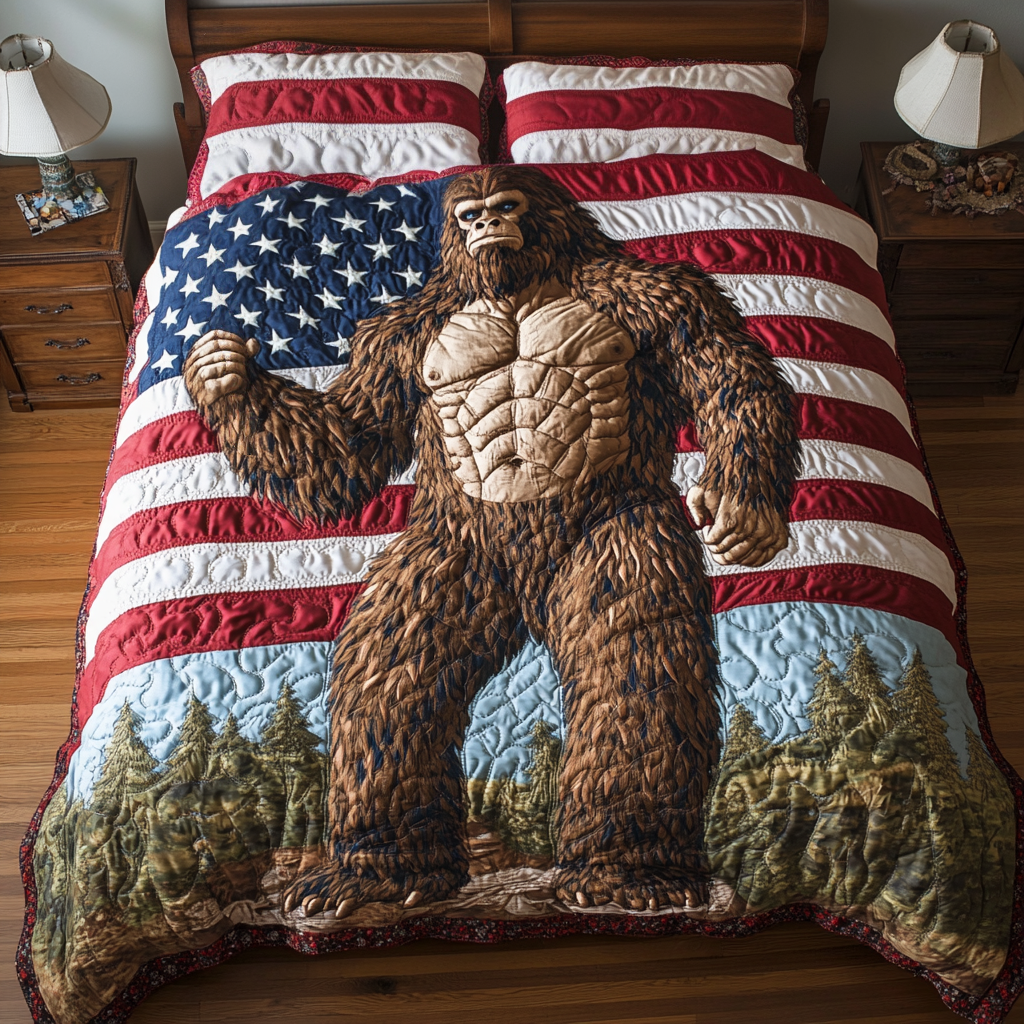 Bigfoot Pride 3-Piece Quilted Bedding Set - Single (59" x 70")