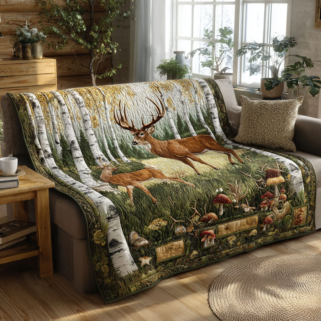 Birchwood Antlers Quilted Blanket - Baby (30" x 40") - Pack 1