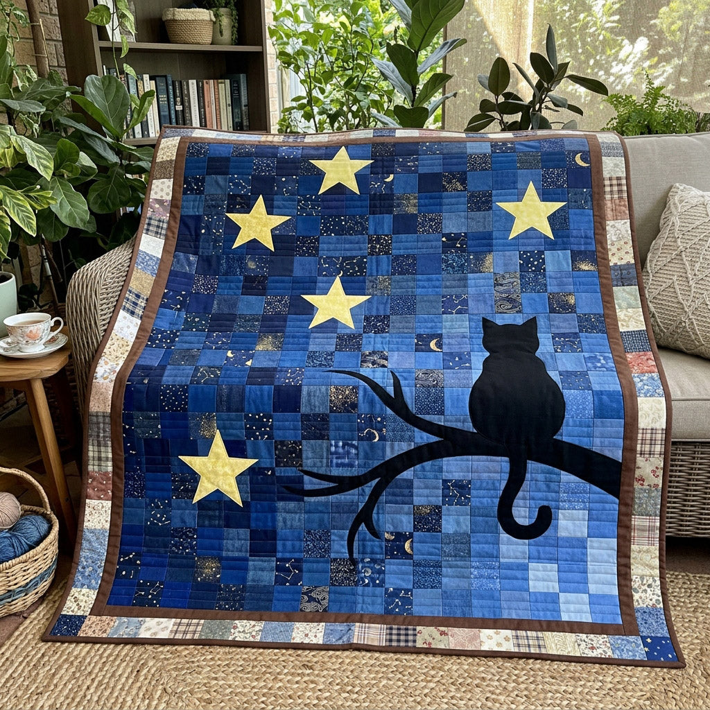 Black Cat Cosmos Quilted Blanket - Baby (30" x 40") - Pack 1